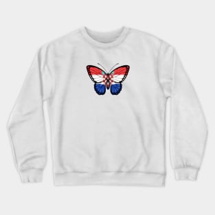 Croatian Flag Butterfly Crewneck Sweatshirt